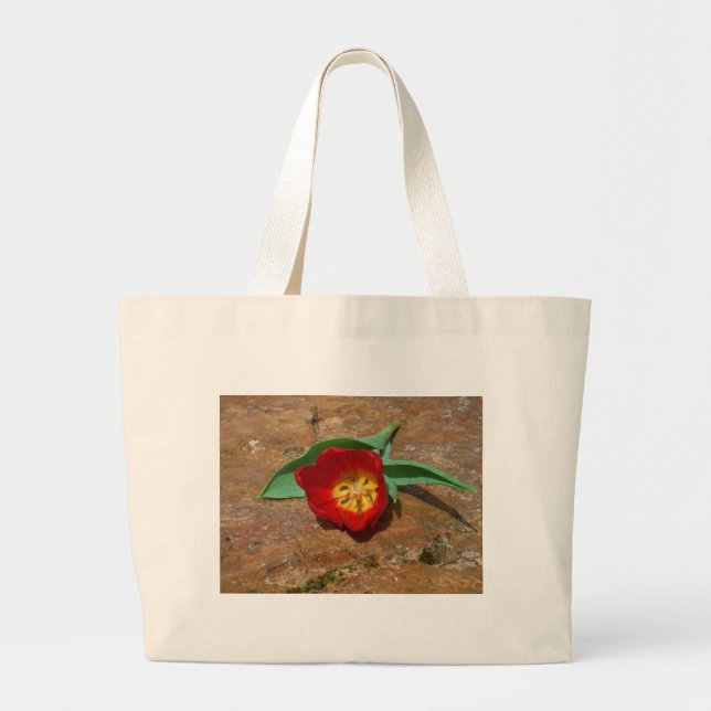 Grand Tote Bag Spring Red Tulip (Devant)