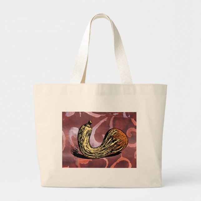 Grand Tote Bag Squash sur le Motif rouge (Devant)