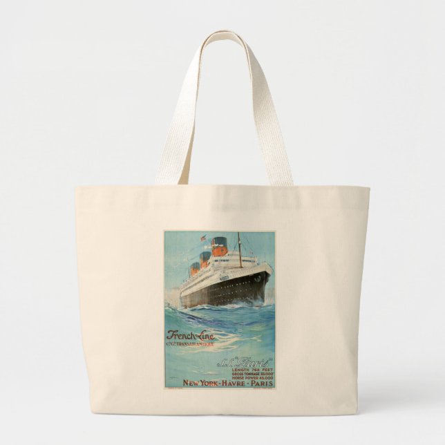 Grand Tote Bag ss Paris - La ligne française (Devant)