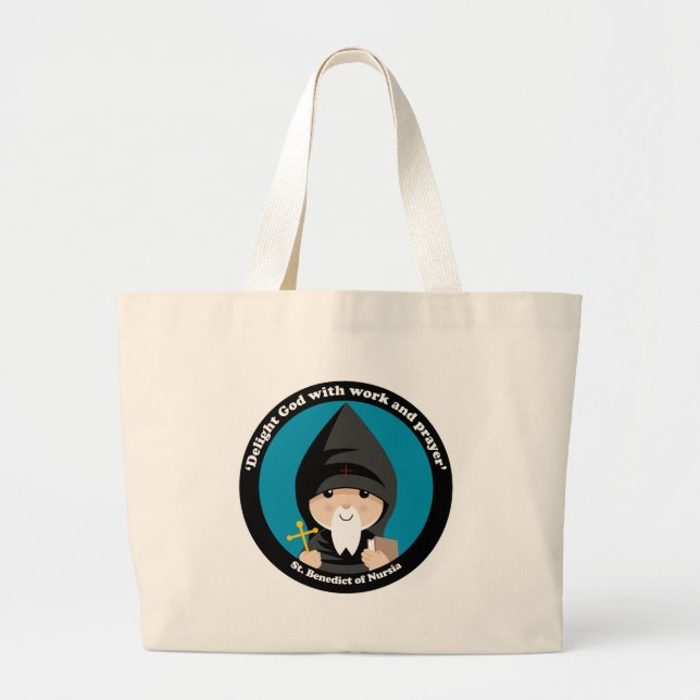 Grand Tote Bag St Benoît de Nursia (Devant)