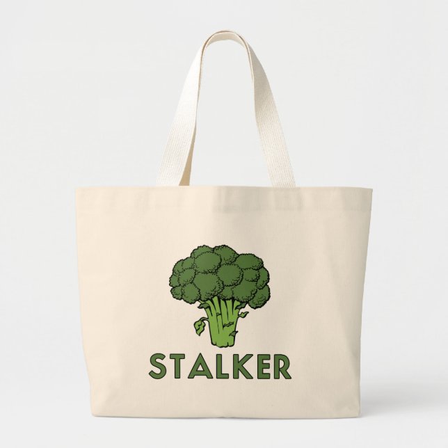 Grand Tote Bag STALKER Funny Broccoli Fun Humour Pun (Devant)