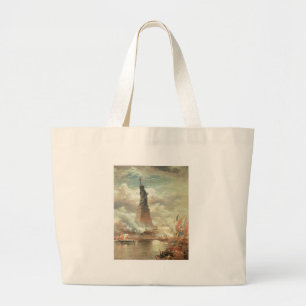 Grand Tote Bag Statue de la liberté, New York circa 1800's