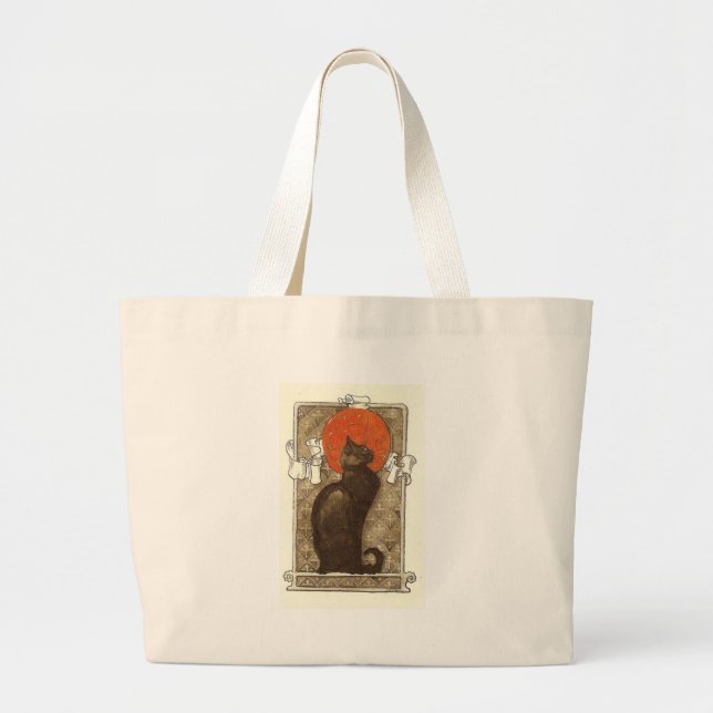 Grand Tote Bag Steinlein's Cat - Art Nouveau (Devant)