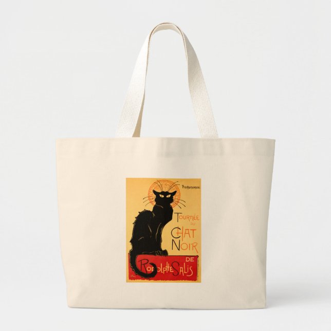Grand Tote Bag Steinlen Chat noir classique (Devant)