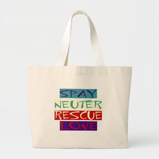 Grand Tote Bag Stérilisez l'amour neutre de délivrance (Devant)