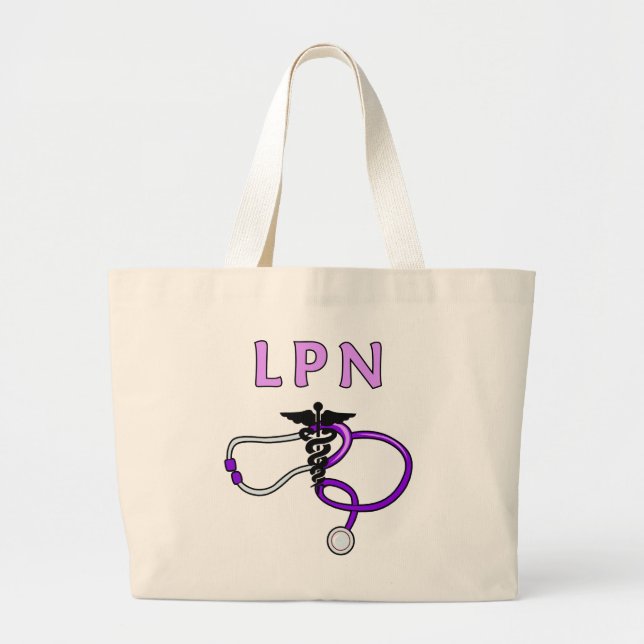 Grand Tote Bag Stéthoscope de LPN (Devant)