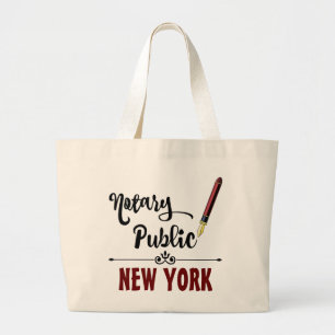Grand Tote Bag Stylo d'encre publique de New York