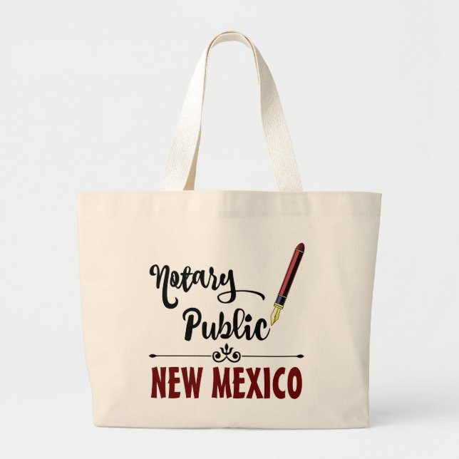 Grand Tote Bag Stylo d'encre publique du Nouveau-Mexique (Devant)