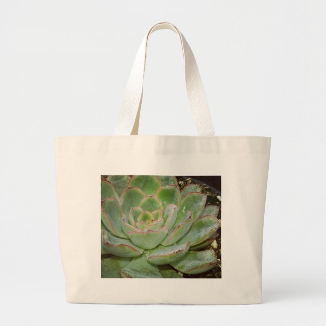 Grand Tote Bag Succulente, Poule et Poussins (Devant)