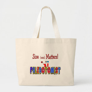 Grand Tote Bag Sujets de taille de Phlebotomist (veine)