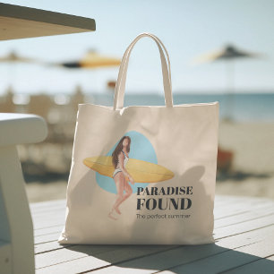 Grand Tote Bag Summer Surfer Beach Girl