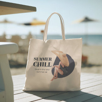 Grand Tote Bag Summer Surfer Beach Girl