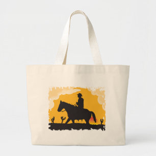 Grand Tote Bag Sunset Cowboy