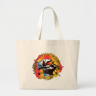Grand Tote Bag Super Hawaiian Surfer 1960's Retro Beach Bag
