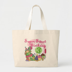 Grand Tote Bag Super Sweet 3ème Anniversaire Tshirts et cadeaux