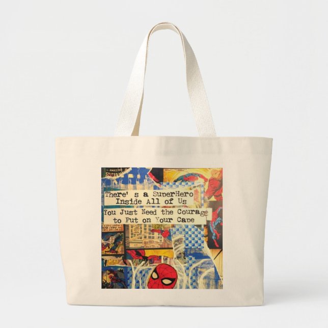 Grand Tote Bag Superhero Jumbo Fourre-tout (Devant)
