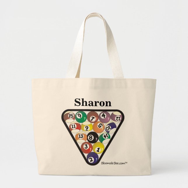 Grand Tote Bag Support de boule de piscine (Devant)