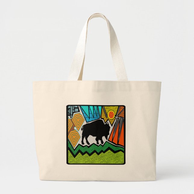 Grand Tote Bag Sur la plage (Devant)