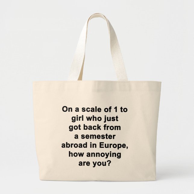 Grand Tote Bag Sur une échelle de 1 à... (Devant)