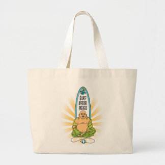 Grand Tote Bag Surf Bouddha : Surf, l'eau, paix
