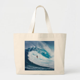 Grand Tote Bag Surfer sur les Tubes