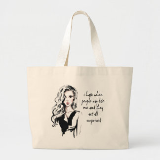 Grand Tote Bag Surprised Bite me