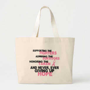 Grand Tote Bag Survivants de combattants pris le cancer du sein 3