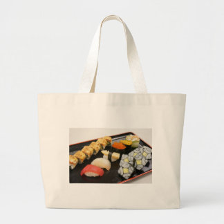Grand Tote Bag Sushi Rolls Gingembre de sésame Wasabi Japon Cuisi