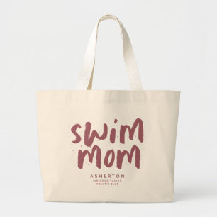 Grand Tote Bag Swim maman tendance mauve rose type personnalisé