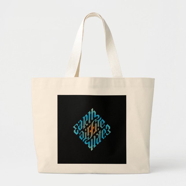 Grand Tote Bag SYMBOLE Bleu Illuminati (Devant)