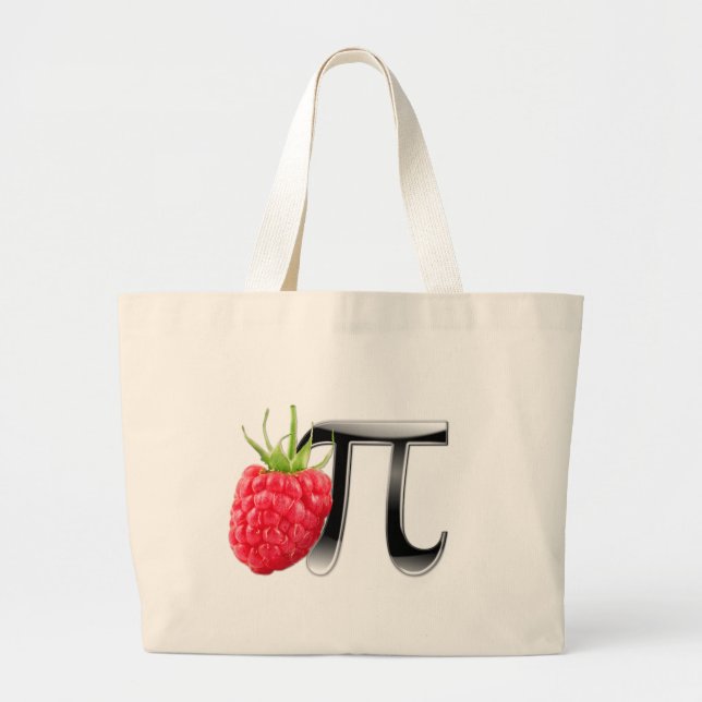 Grand Tote Bag Symbole de framboise et de pi (Devant)