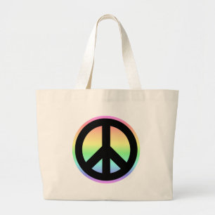Grand Tote Bag SYMBOLE DE PÂTE arc-en-ciel