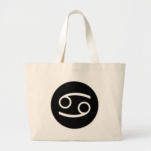Grand Tote Bag Symbole du cancer (Devant)