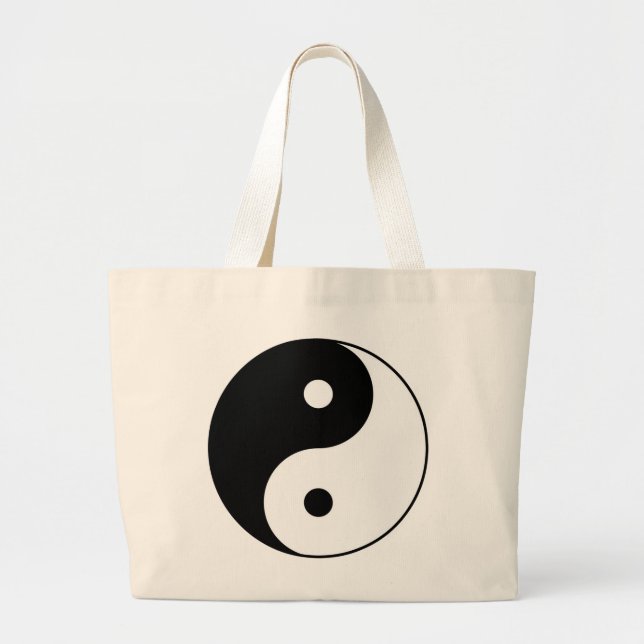 Grand Tote Bag symbole du yin yang (Devant)