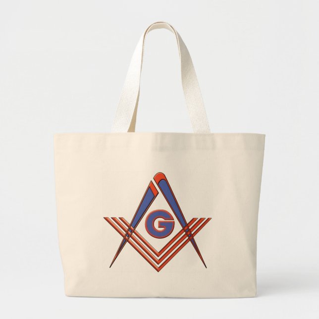 Grand Tote Bag symbole Freemason (Devant)
