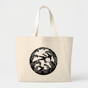 Grand Tote Bag SYMBOLE KAMON Crest de la famille japonaise