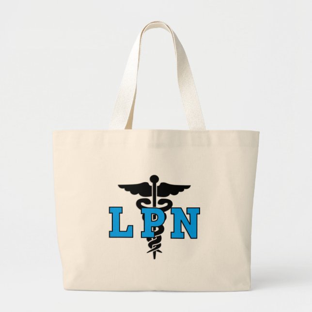 Grand Tote Bag Symbole Médicale de LPN (Devant)