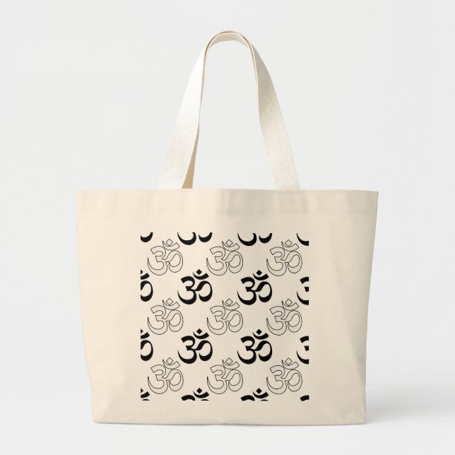 Grand Tote Bag Symbole Om, Aum (Devant)