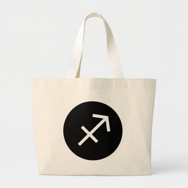 Grand Tote Bag Symbole sagittaire (Devant)