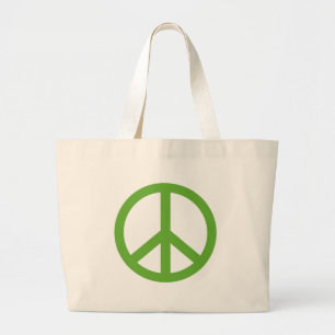 GRAND TOTE BAG SYMBOLE SYMBOLE DE LA PAIX VERTE