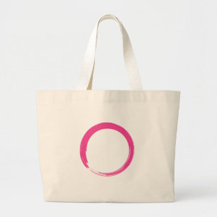 Grand Tote Bag Symbole zen rose / Cercle Enso