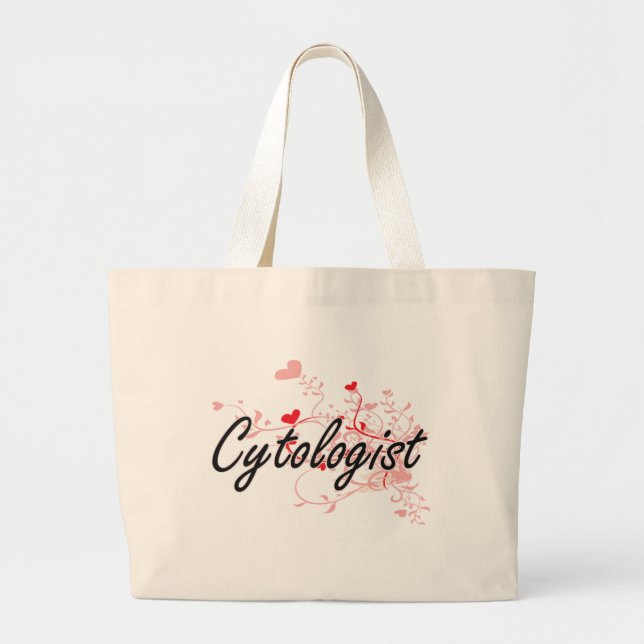 Grand Tote Bag Système de travail artistique de Cytologist avec (Devant)