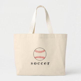 Grand Tote Bag T-Shirt de sport drôle et hilarant de soccer baseb