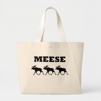 Grand Tote Bag T-shirt drôle de trois Meese