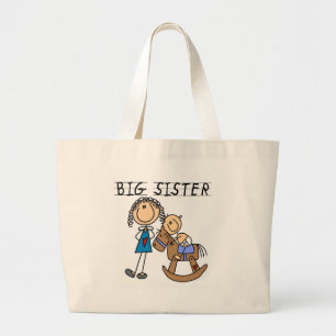 Grand Tote Bag T-shirts et cadeaux Big Sister Baby Brother