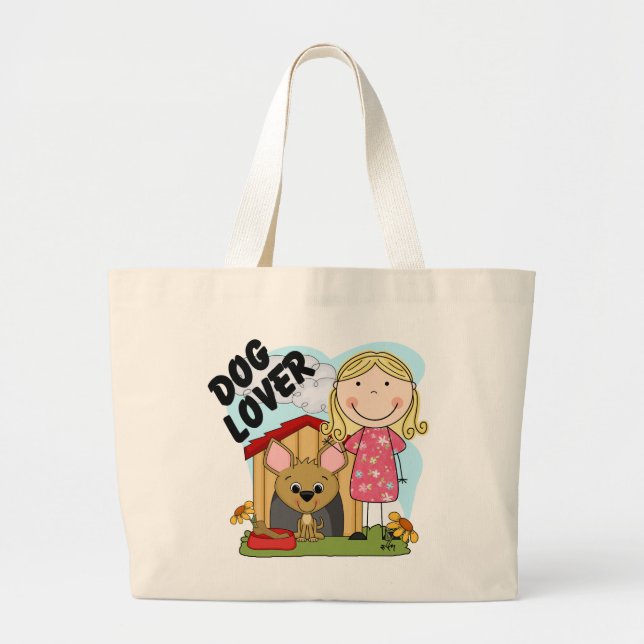 Grand Tote Bag T-shirts et cadeaux blonds de fille d'amoureux des (Devant)
