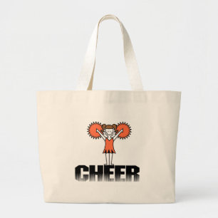 Grand Tote Bag T-shirts et cadeaux Cheerleading oranges
