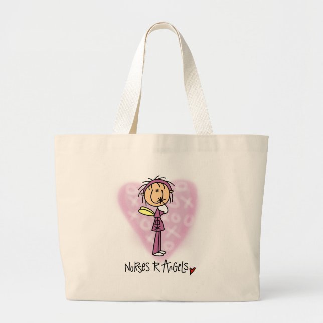 Grand Tote Bag T-shirts et cadeaux d'anges des infirmières R (Devant)