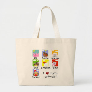Grand Tote Bag T-shirts et cadeaux d'animaux de ferme