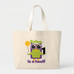 Grand Tote Bag T-shirts et cadeaux d'anniversaire de Hoot Owl 1er